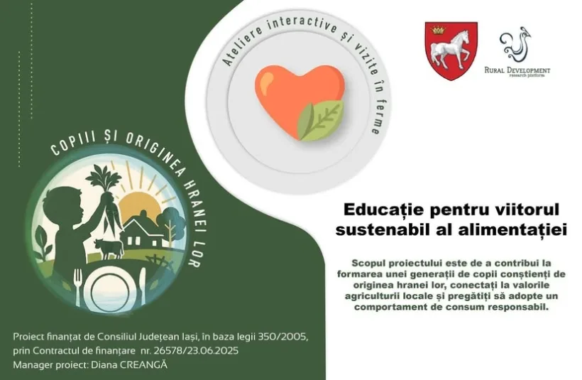 ”Copiii și originea hranei lor.Educație pentru viitorul sustenabil al alimentație”