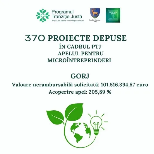 Interes uriaș al antreprenorilor gorjeni pentru Programul Tranziție Justă!