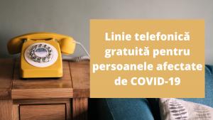 Linie telefonică gratuită de suport psihologic-emoțional pentru persoanele afectate de COVID-19