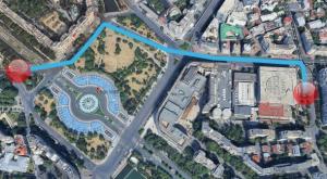 Conexiunea liniei de tramvai între Piața Sf. Vineri și Piața Unirii