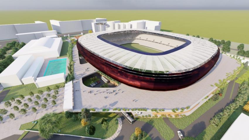 Stadionul Dinamo Mircea Lucescu, în curs de construire pe amplasamentul vechii arene