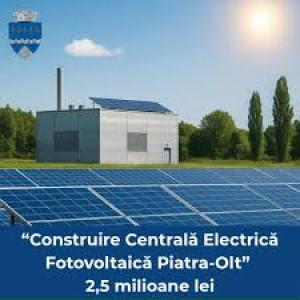 Construirea unei centrale electrice pe bază de panouri fotovoltaice, în Olt