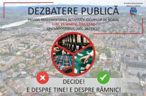 Dezbatere publică privind viitorul sălilor de jocuri de noroc din Râmnic