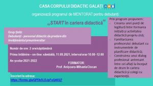 Programe atractive pentru profesionalizarea cadrelor didactice, la CCD Galați