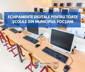 Table interactive și calculatoare noi pentru școlile din Municipiul Focșani