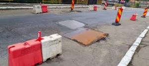 Se reconstruiește Podul de la intrarea în orașul Pucioasa