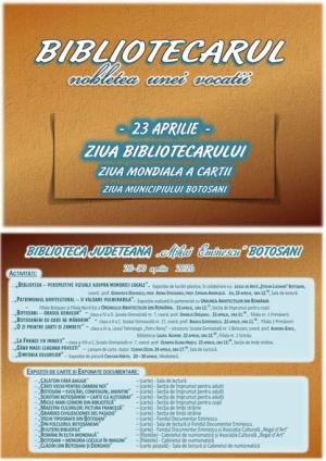 Ziua bibliotecarului. Zilele municipiului Botoșani